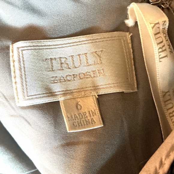 Truly Zac Posen Lace Corset Dress in Black/Mercury Size 6 - Picture 4 of 5